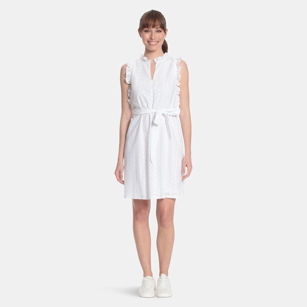 London Times Petunia Dress White Size 4